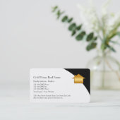 Classy Gold House Real Estate Visitekaartje (Staand voorkant)