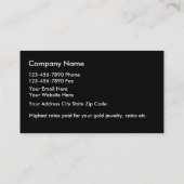 Classy Gold Investment Moderne Visitekaartjes (Achterkant)