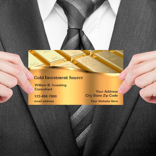 Classy Gold Investment Thema Visitekaartjes