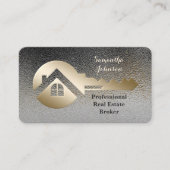 Classy Gold Key & Oxford Real Estate QR Code Visitekaartje (Voorkant)