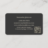 Classy Gold Key & Oxford Vastgoed QR Code Visitekaartje (Achterkant)