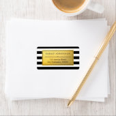 Classy Gold Label en zwarte witte strepen (Insitu)