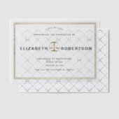 Classy Gold Law Afstuderen Vellum aangekondigd Uitnodigingen (Offset (Uitnodiging))