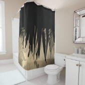 Classy Gold Leaf-ontwerp Douchegordijn (In situ)