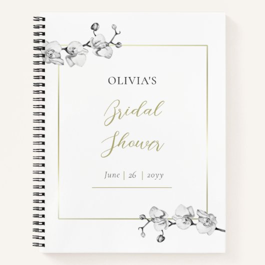 Classy Gold Lijst Orchids Vrijgezellenfeest Gift L Notitieboek (Voorkant)