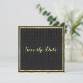 Classy Gold Lijst slaat de datum op Save The Date (Staand voorkant)