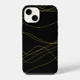 Classy Gold Lines iPhone 14 Hoesje