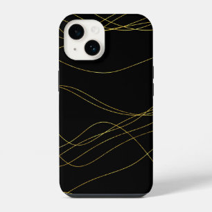 Classy Gold Lines iPhone 14 Hoesje