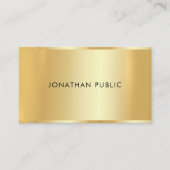 Classy Gold look Modern Minimalistische Sjabloon T Visitekaartje (Voorkant)