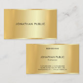 Classy Gold look Modern Minimalistische Sjabloon T Visitekaartje (Voorkant / Achterkant)