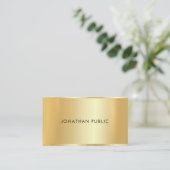 Classy Gold look Modern Minimalistische Sjabloon T Visitekaartje (Staand voorkant)