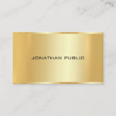 Classy Gold Look Professionele Moderne Sjabloon Ch Visitekaartje (Voorkant)