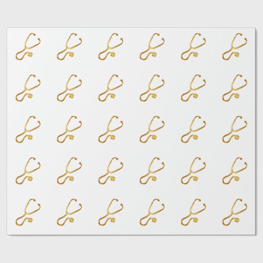 Classy Gold Medical Thema Cadeaupapier (Vlak)