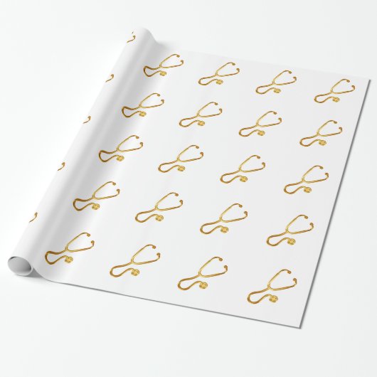 Classy Gold Medical Thema Cadeaupapier (Uitgerold)