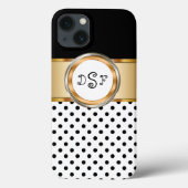 Classy Gold Monogram Case-Mate iPhone Case (Achterkant)