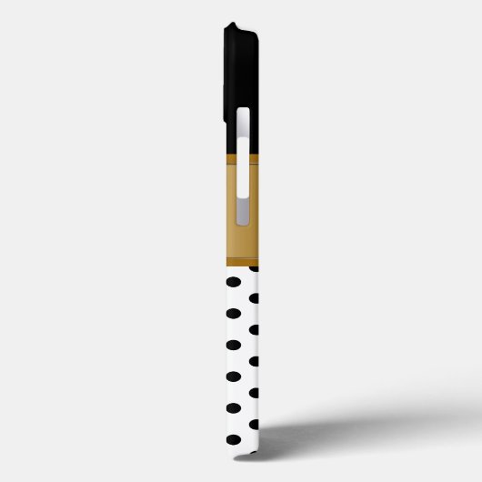 Classy Gold Monogram Case-Mate iPhone Case (Achterkant / Links)