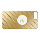Classy Gold Monogram Case-Mate iPhone Case (Achterkant (Horizontaal))