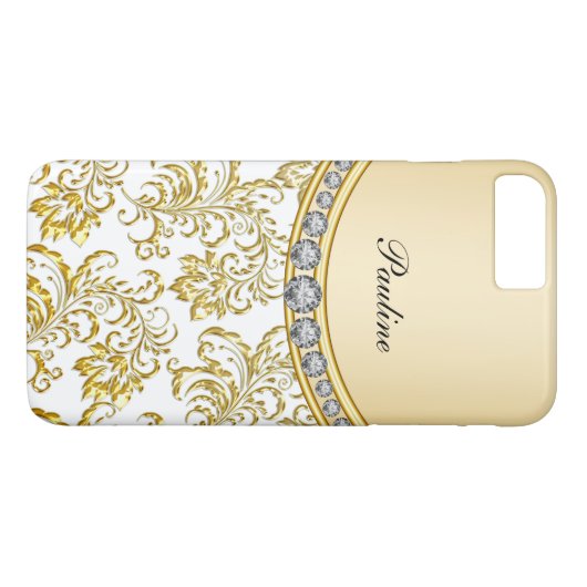 Classy Gold Monogram Case-Mate iPhone Case (Achterkant (Horizontaal))
