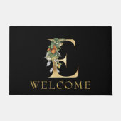 Classy Gold Monogram E met fruit Deurmat (Voorkant)