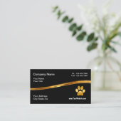 Classy Gold Pet Paw Visitekaartje (Staand voorkant)