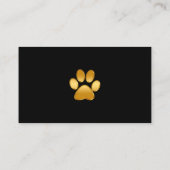 Classy Gold Pet Paw Visitekaartje (Achterkant)