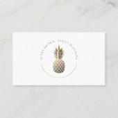 Classy Gold Pineapple Logo Visitekaartje (Voorkant)