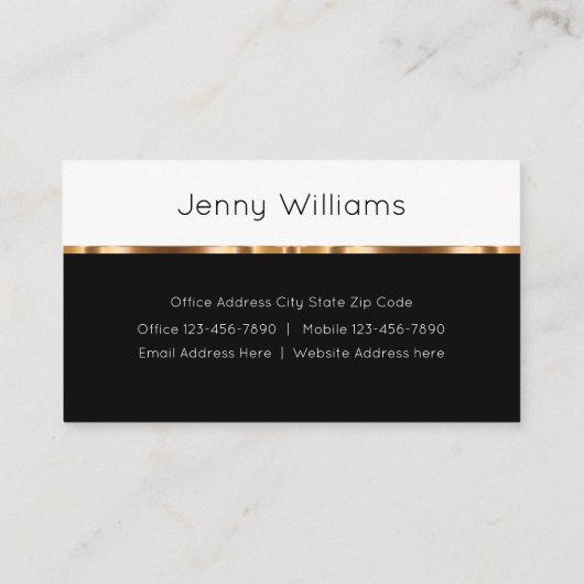 Classy Gold Real Estate House Theme Visitekaartje (Achterkant)