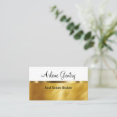 Classy Gold Real Estate Visitekaartjes (Staand voorkant)