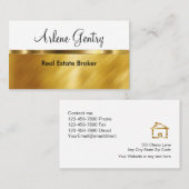 Classy Gold Real Estate Visitekaartjes (Voorkant / Achterkant)