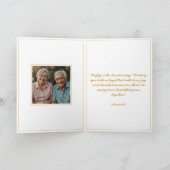 Classy Gold Rozen 50ste bruiloft Jubileum Kaart (Binnen)