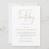 Classy Gold Script Alle leeftijdscategorieën uitno Kaart (Voorkant)