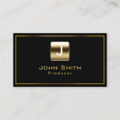Classy Gold Stamp Producer Dark Visitekaartje (Voorkant)