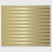 Classy Gold Stripe Pattern Cadeaupapier (Vlak)