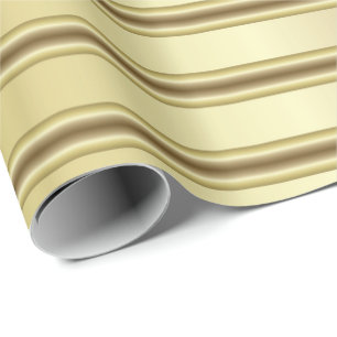 Classy Gold Stripe Pattern Cadeaupapier
