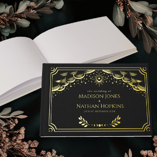 Classy Gold Tarot Kaart Wedding Guest Book Gastenboek