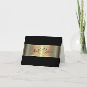 Classy Gold Tone Business - Hartelijk dank voor ka Bedankkaart