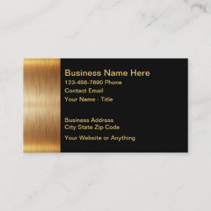 Classy Gold Tone Classic Visitekaartjes