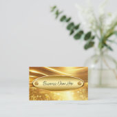 Classy Gold Tone Moderne Visitekaartjes (Staand voorkant)