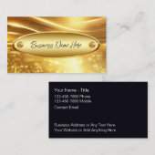 Classy Gold Tone Moderne Visitekaartjes (Voorkant / Achterkant)