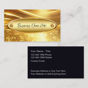 Classy Gold Tone Moderne Visitekaartjes