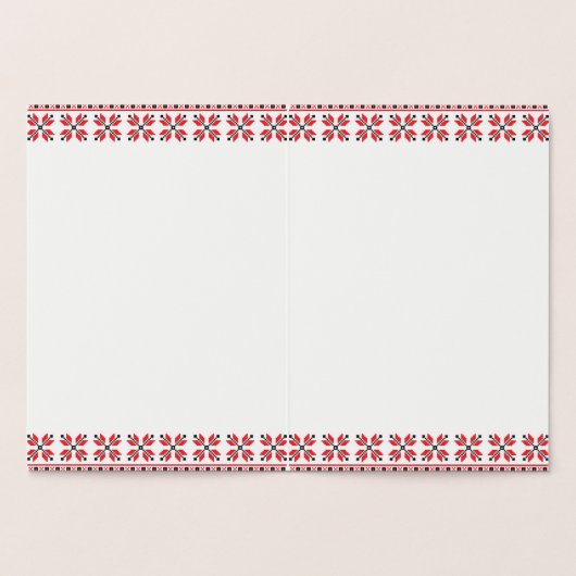 Classy Gold Traditional Nordic Fair Isle Pattern Folie Kaarten (Binnen)