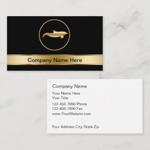 Classy Golden Dolphin Symbool Visitekaartjes