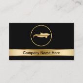 Classy Golden Dolphin Symbool Visitekaartjes (Voorkant)
