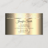 Classy Golden Tiny Glitter Sterren en Initialen Visitekaartje (Achterkant)