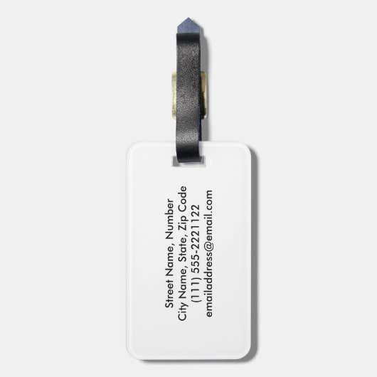 Classy Golf Bagagelabel (Achterkant verticaal)