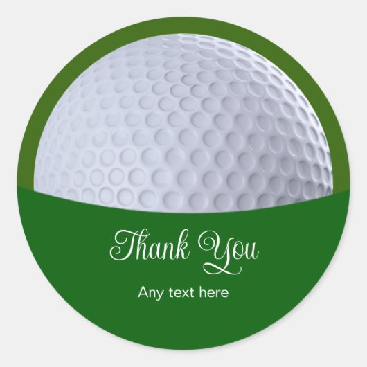 Classy Golf Ball Theme Bedankt Stickers (Voorkant)