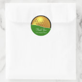 Classy Golf Gold Tone Golf Ball Dank u Stickers (Tas)