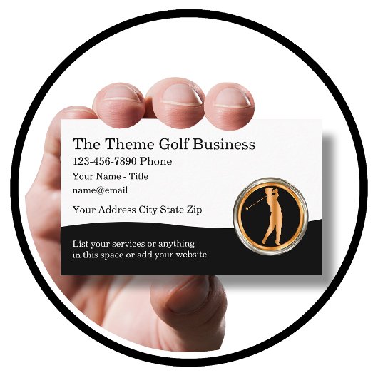 Classy Golf Thema Visitekaartjes Design