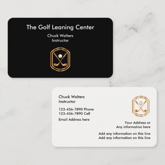 Classy Golf Theme Visitekaartje (Voorkant / Achterkant)