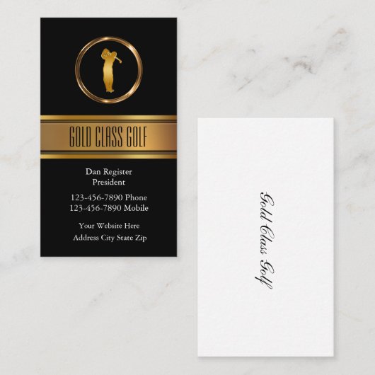 Classy Golf Theme Visitekaartjes (Voorkant / Achterkant)